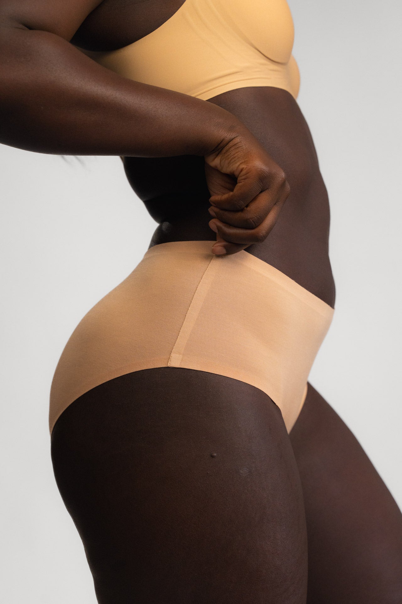 Bokserki bezszwowe LUXE BEIGE - 2 sztuki